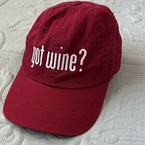 Cabernet 'Got Wine?' Twill Six Panel Adjustable Baseball Cap NWOT